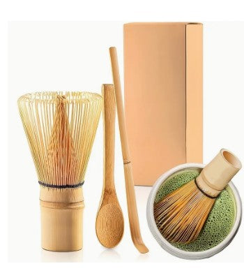 Matcha Bamboo Whisk Set - 3 piece Chasen, Shashaku and Spoon