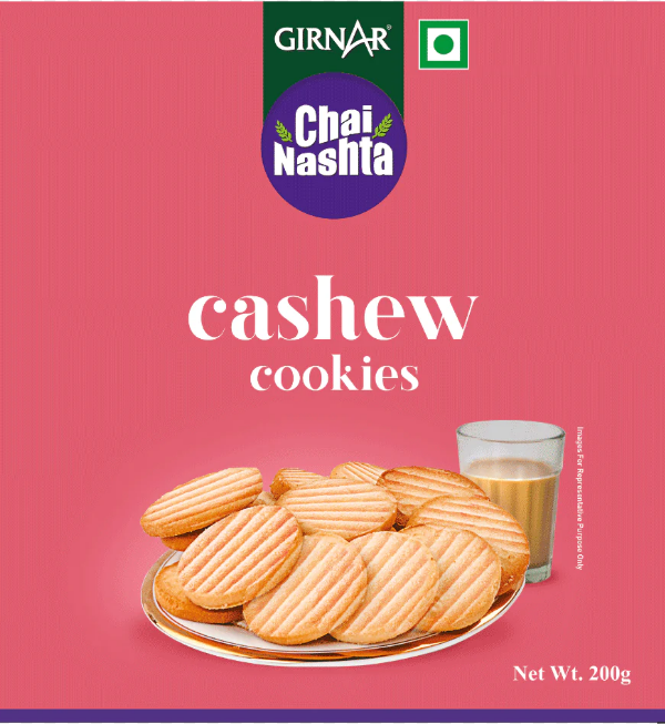 Girnar Chai Nasta - Cashew Cookies 200gm
