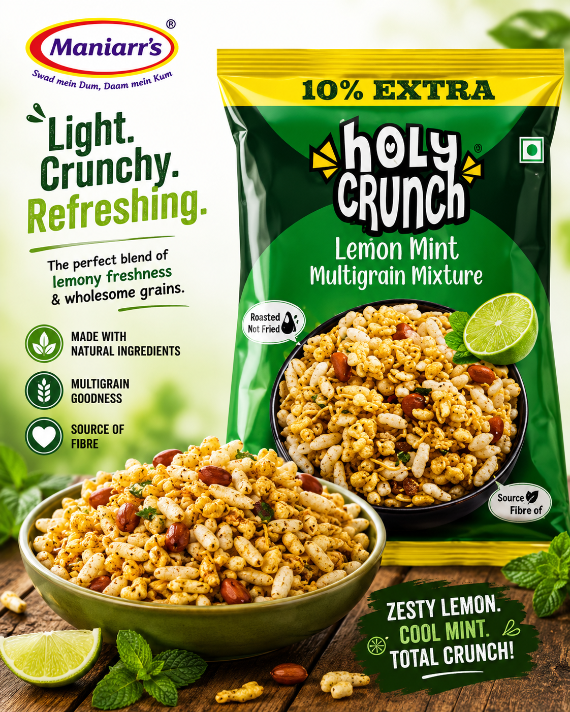 Maniarrs - Holly Crunch - Lemon Mint