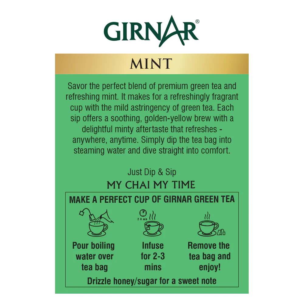 Girnar - Green Tea - Mint - 12g - Box of 10