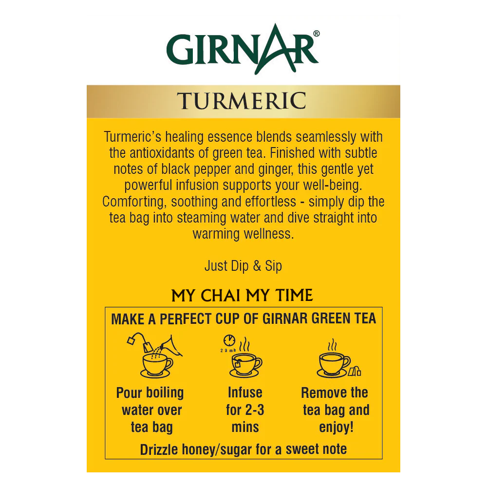 Girnar - Green Tea - Turmeric Green Tea - Box of 10