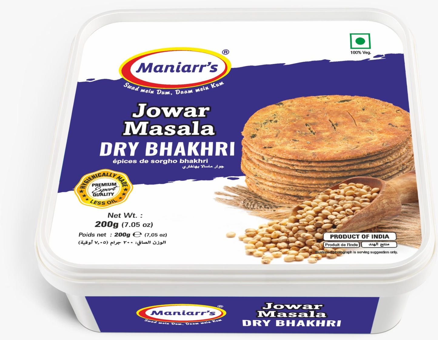 Maniarrs - Wheat Crisps - Bhakri - Jowar Masala