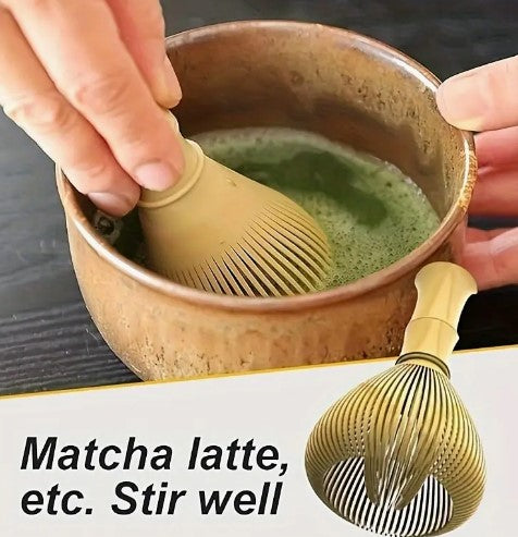 Matcha Plastic Whisk Yellow Color