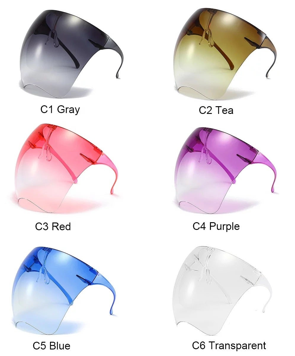 Face Shield - Stylish Hard - Classy Red Tint