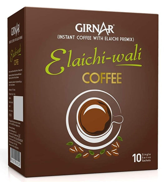 Girnar  - Premixed - Coffee Elaichi Cardamom 4 in 1 - SW 140g - Box of 10