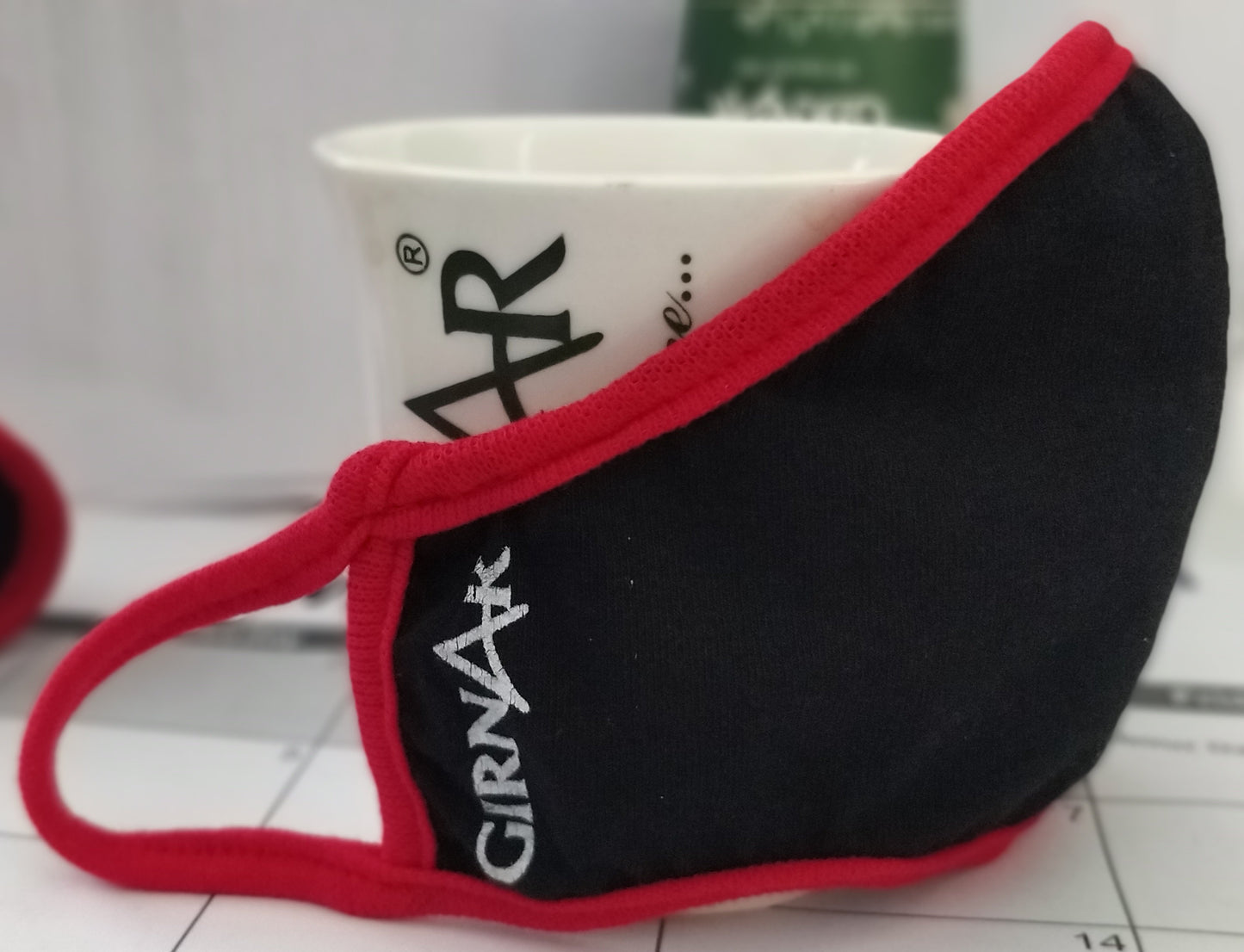 Girnar Washable Face Mask (10Pk) Red & Black