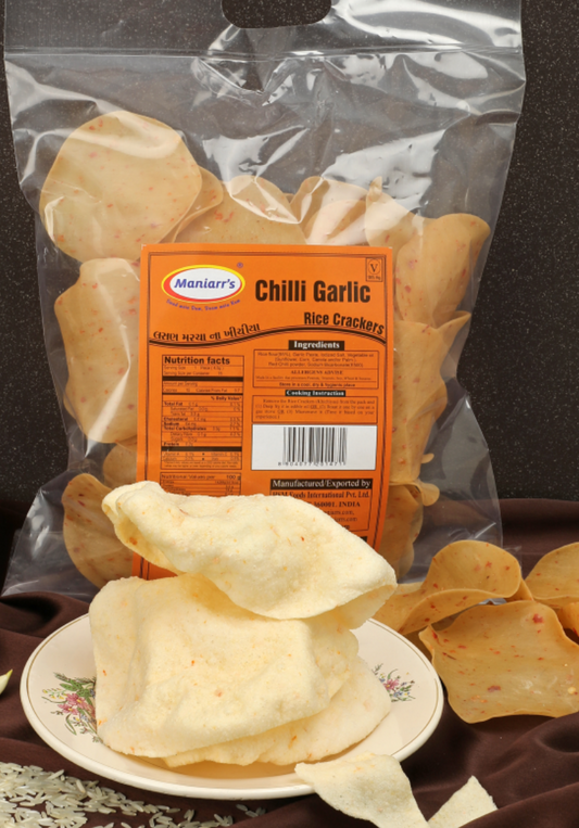 Maniarrs - Rice Crackers - Khichiya - Chilli Garlic 300gm