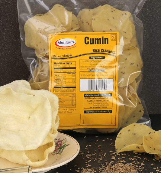 Maniarrs - Rice Crackers - Khichiya - Jeera 300gm