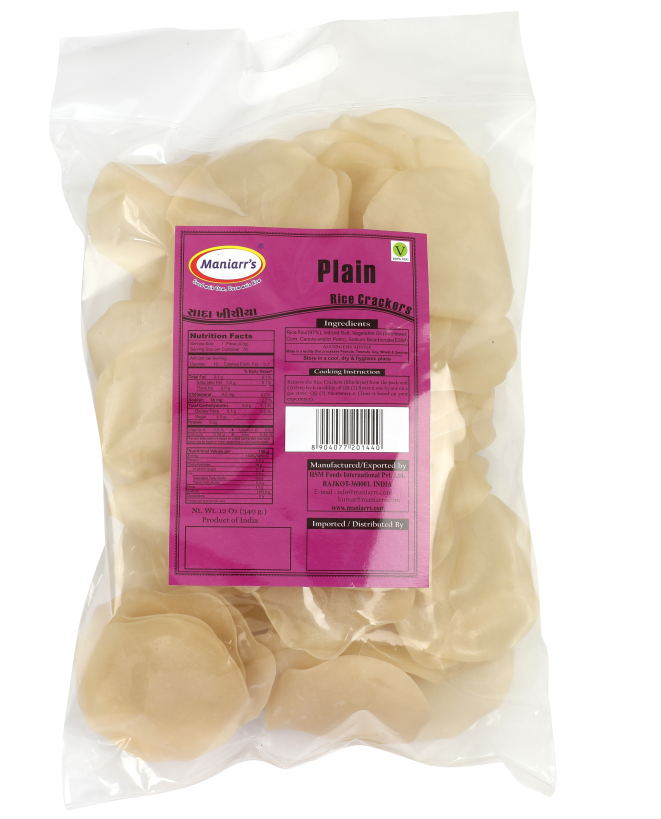 Maniarrs - Rice Crackers - Khichiya - Plain 300gm