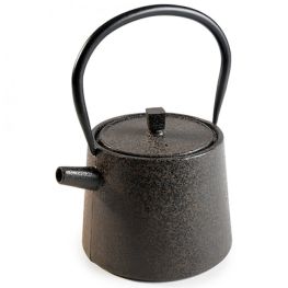 Tea Pot - Nara Black Cast Iron Pot 1200ml with Infuser