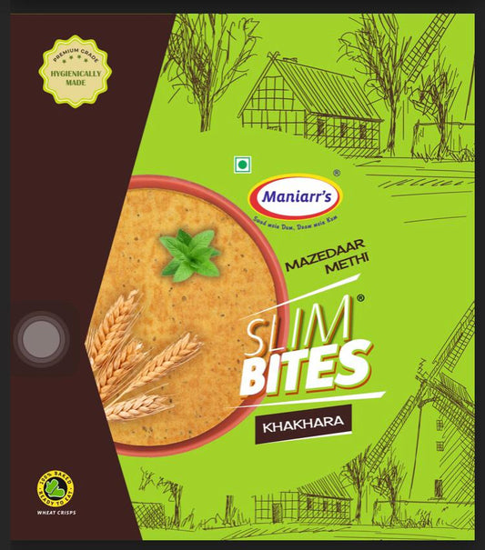 Maniarrs - Wheat Crisps - Khakhara - Methi (Fenugreek) 200gm