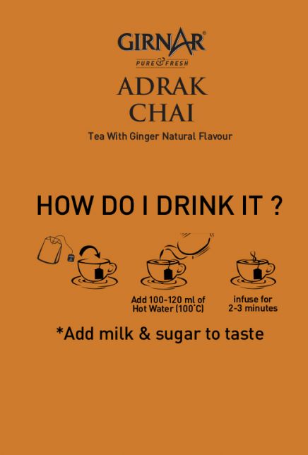 Girnar - Black Tea - Adrak (Ginger) - 25tb - Box of 25