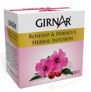Girnar - Infusion - Rosehip & Hibiscus Herbal Infusion - 12g - Box of 10
