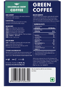 CB Green Coffee 10 Bags 30g