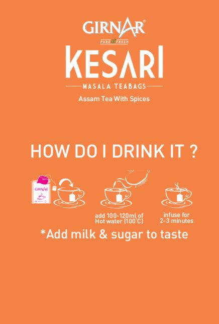 Girnar - Black Tea - Kesari (Masala) - 25tb - Box of 25