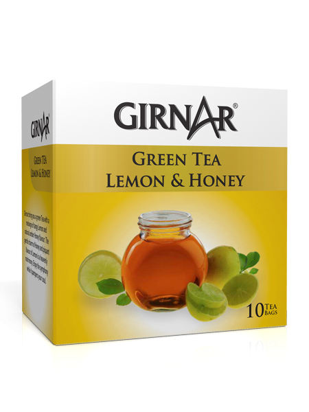 Girnar - Green Tea - Lemon & Honey - 12g - Box of 10