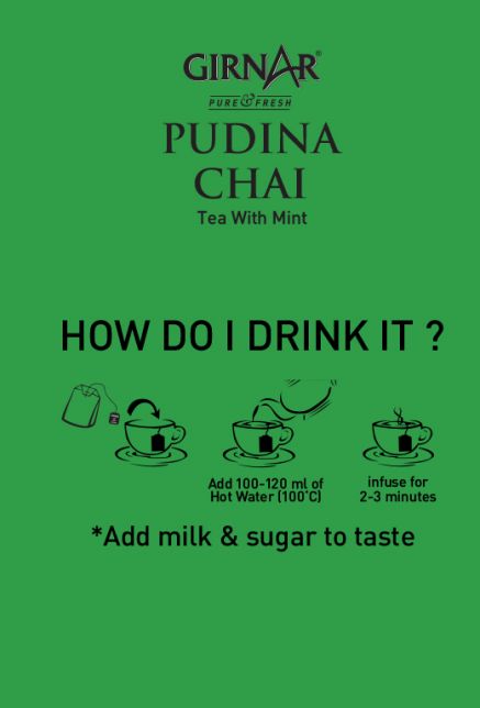 Girnar - Black Tea - Pudina (Mint) - 25tb - Box of 25