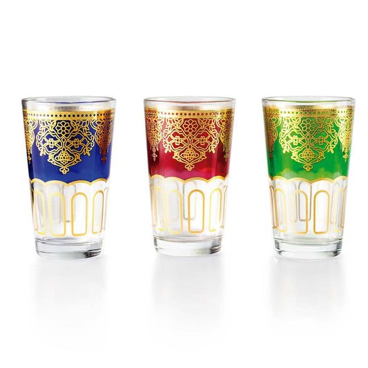 Moroccan Tea Glasses Set - 6 ( with or without Arabic Tea Pot)
