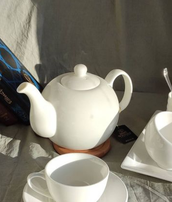 Tea Pot - White Tea Pot - 500ml