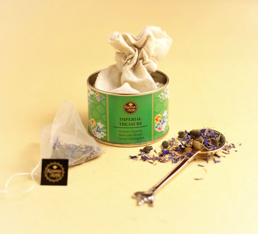 Karma - Imperial Treasure - Taiwan oolong tea, korean ginseng, blue cornflower -  15tb