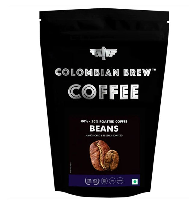 Colombian Brew 80-20 Arabica Robusta Roasted Coffee Beans 150gm