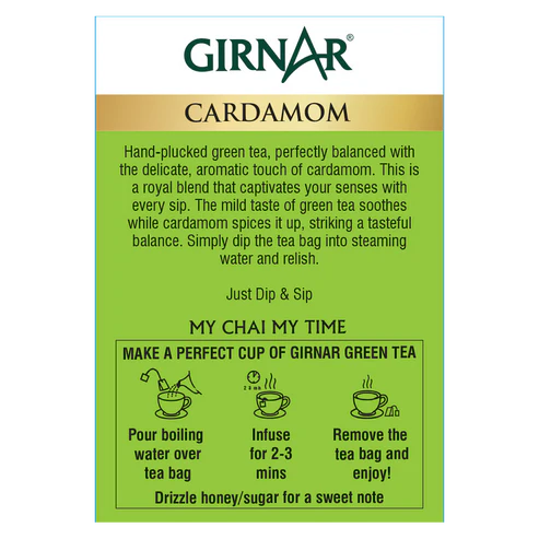 Girnar  - Green Tea - Cardamom - 12g - Box of 10