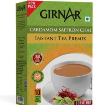 Girnar  - Premixed - Cardamom Saffron Chai - SW 140g - Pack of 10