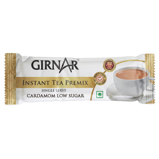 Girnar  - Premixed - Cardamom Chai  - LowSugar 80G  - Box of 10