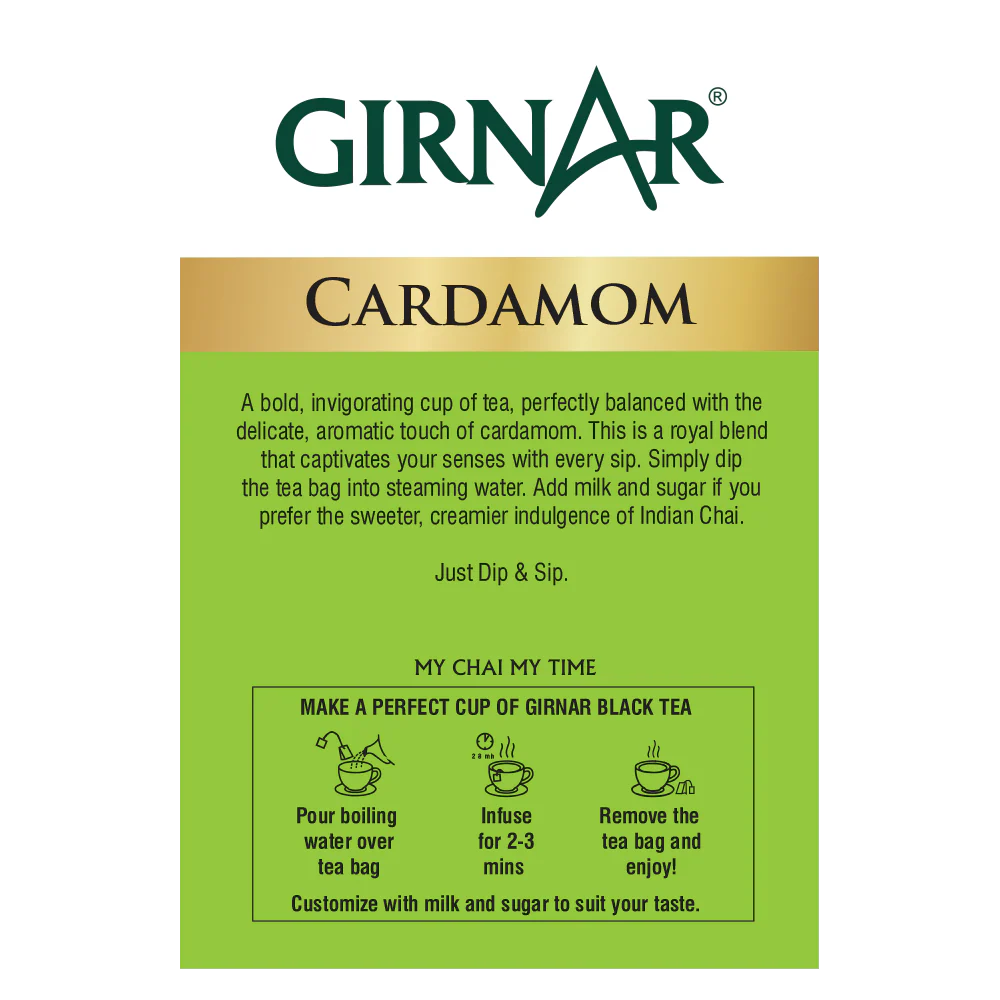 Girnar  - Black Tea - Cardamom - 25tb - Box of 25