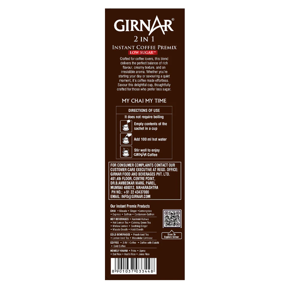 Girnar  - Premixed - Coffee 3 in 1 - LS 80g - Box of 10 !