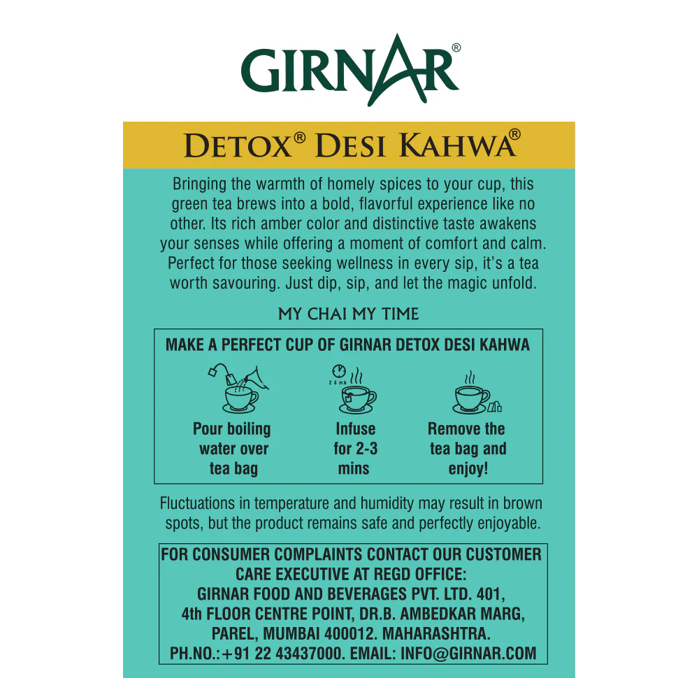 Girnar  - Green Tea - Detox - 25g - Box of 10tb