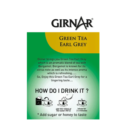 Girnar  - Green Tea - Earl Grey - 12g - Box of 10