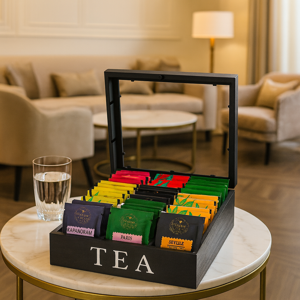 Karma Kettle - Tea Box 9 Slot - Black Box - 90 Teabags