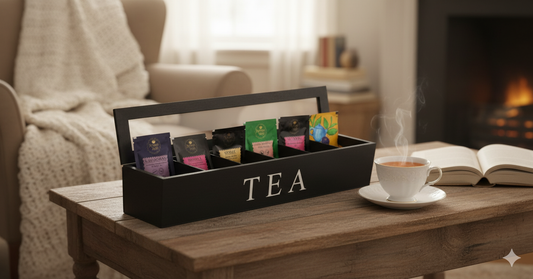 Karma Kettle - Tea Box 6 Slot - Black Box - 72 Teabags