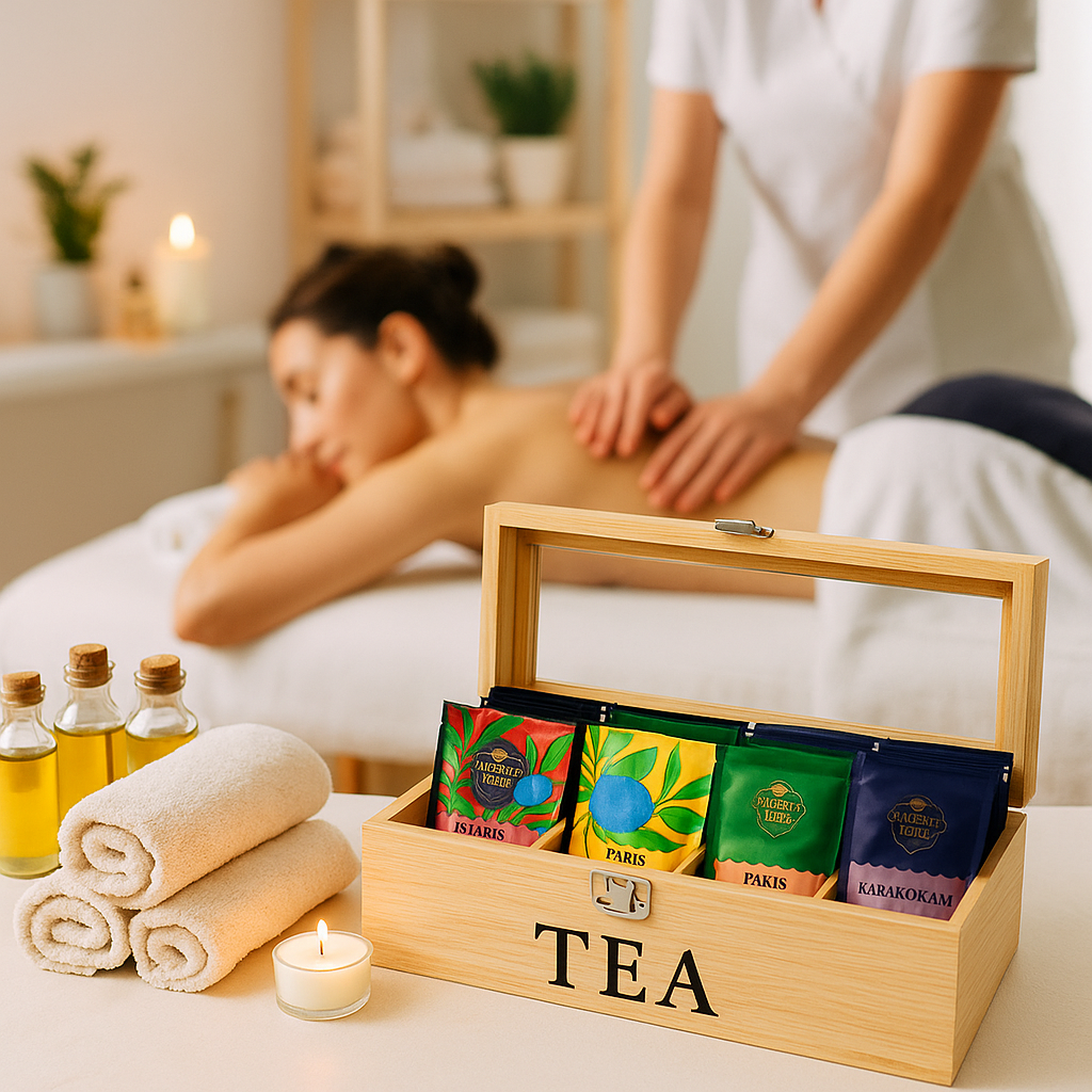 Karma Kettle - Tea Box 4 Slot - Beige Box - 48 teabags