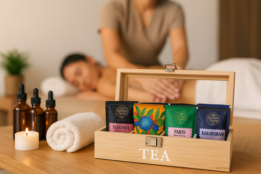 Karma Kettle - Tea Box 4 Slot - Beige Box - 48 teabags