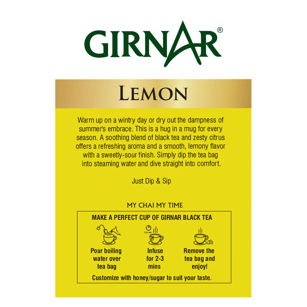 Girnar  - Black Tea - Lemon - 25tb - Box of 25