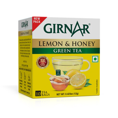 Girnar  - Green Tea - Lemon & Honey - 12g - Box of 10