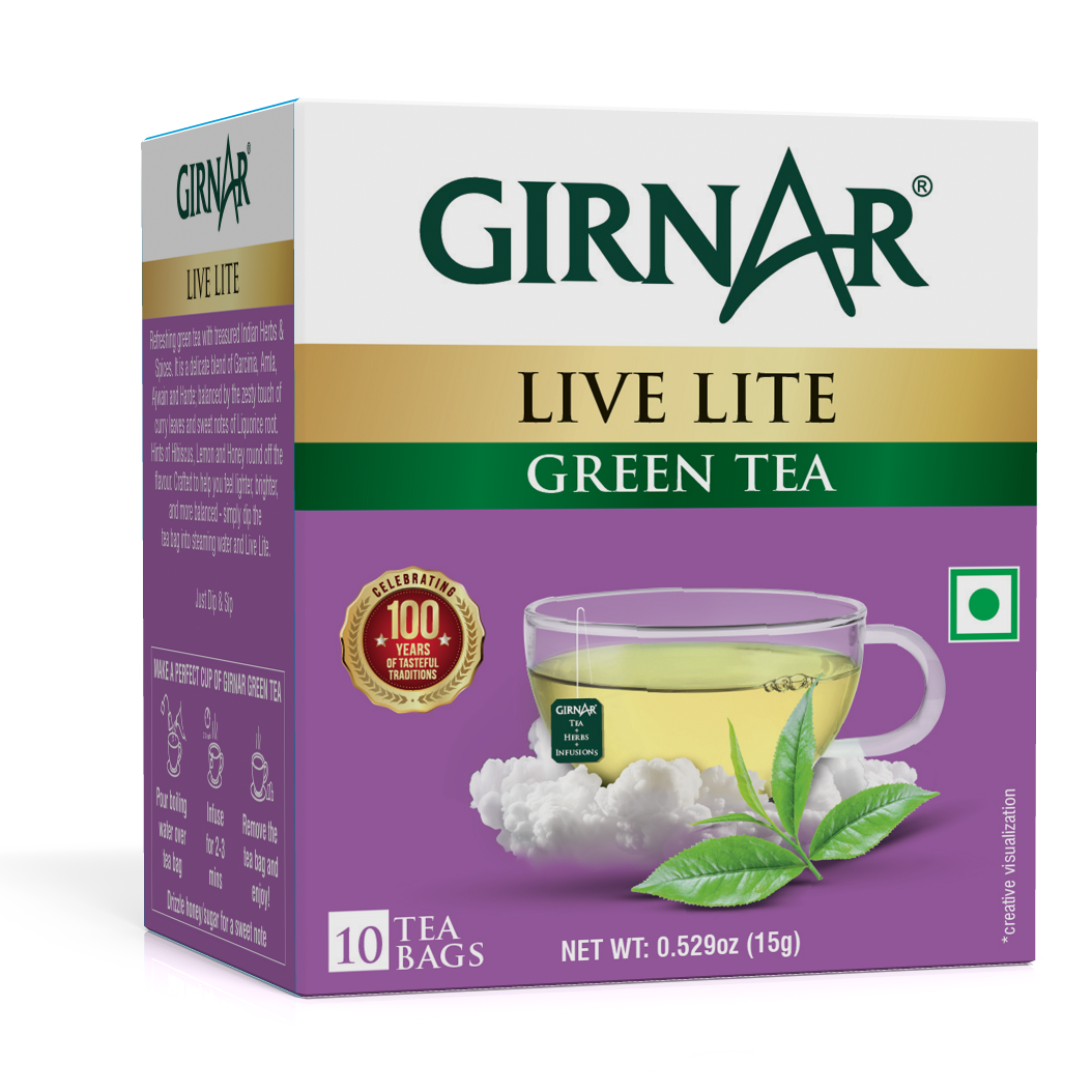 Girnar  - Green Tea - Live Lite - 14g - Box of 10