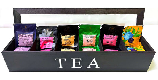 Karma Kettle - Tea Box 9 Slot - Black Box - 6 Slot Long