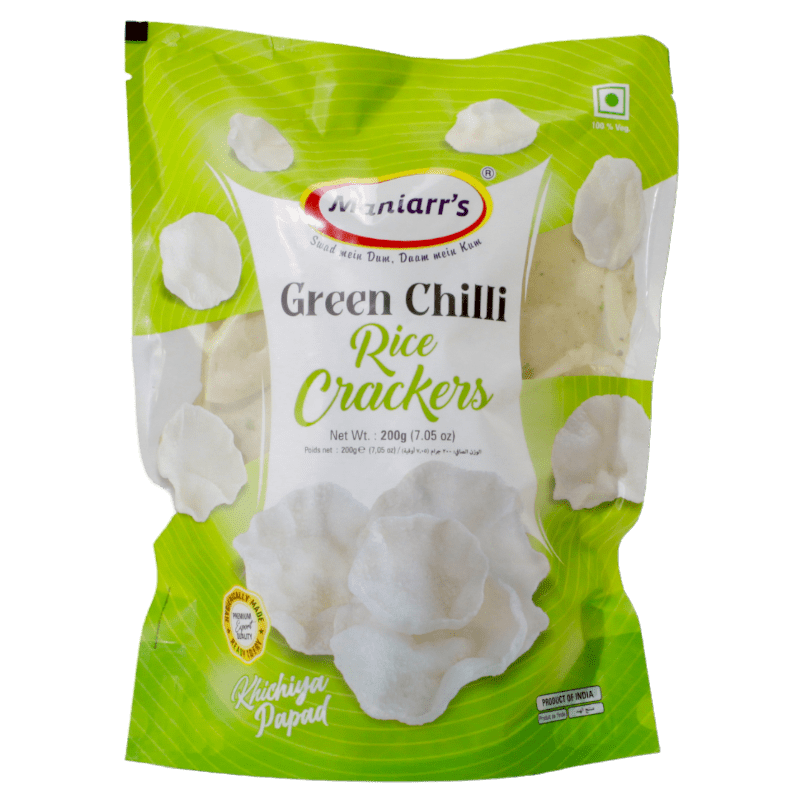 Maniarrs - Rice Crackers - Khichiya - Green Chilli 300gm