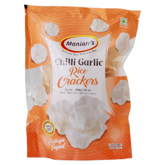 Maniarrs - Rice Crackers - Khichiya - Chilli Garlic 300gm