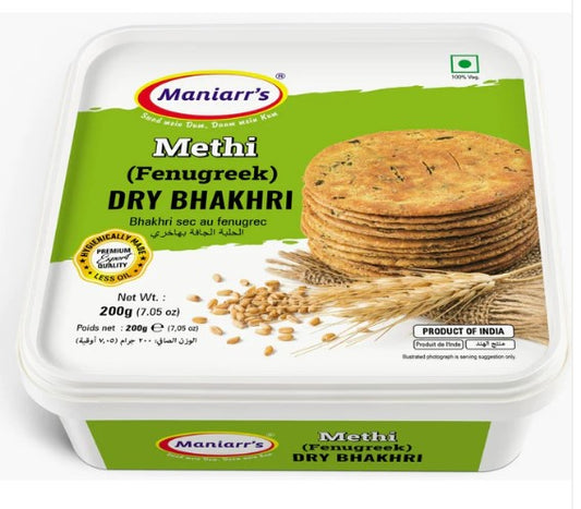 Maniarrs - Wheat Crisps - Bhakri - Methi (Fenugreek) 200gm