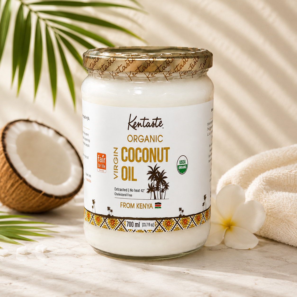 Organic Coconut Virgin Oil 700ml Glass Jar  with DELIVERY