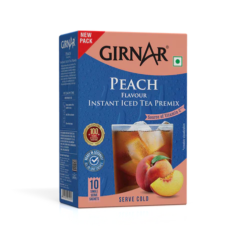 Girnar  - COLD Premixed - Iced Tea Peach - 90g - Box of 5  [ BUY 1 Get 1 Free]