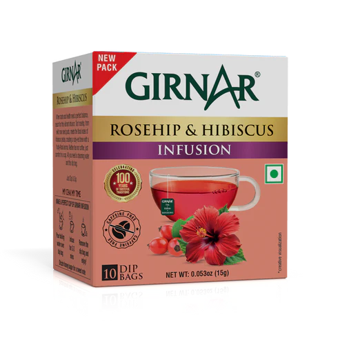 Girnar  - Infusion - Rosehip & Hibiscus Herbal Infusion  - 12g - Box of 10