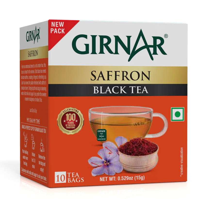 Girnar  - Black Tea - Saffron (10tb) - 10tb - Box of 10