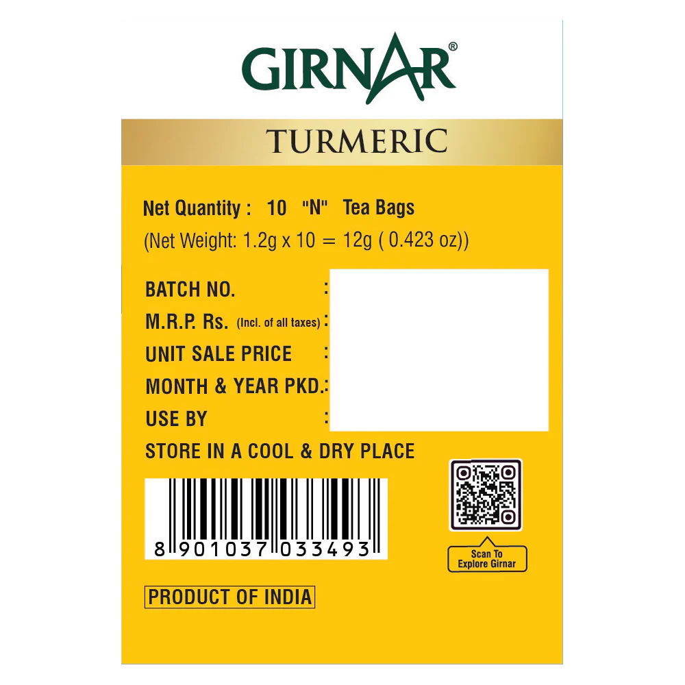 Girnar  - Green Tea - Turmeric Green Tea - Box of 10