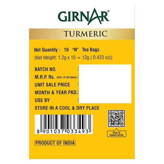 Girnar  - Green Tea - Turmeric Green Tea - Box of 10