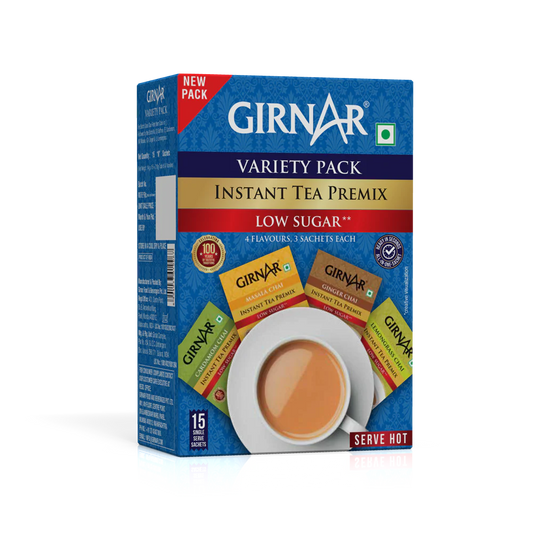 Girnar  - Premixed - Variety Pack - Low Sugar 120g - Box of 15